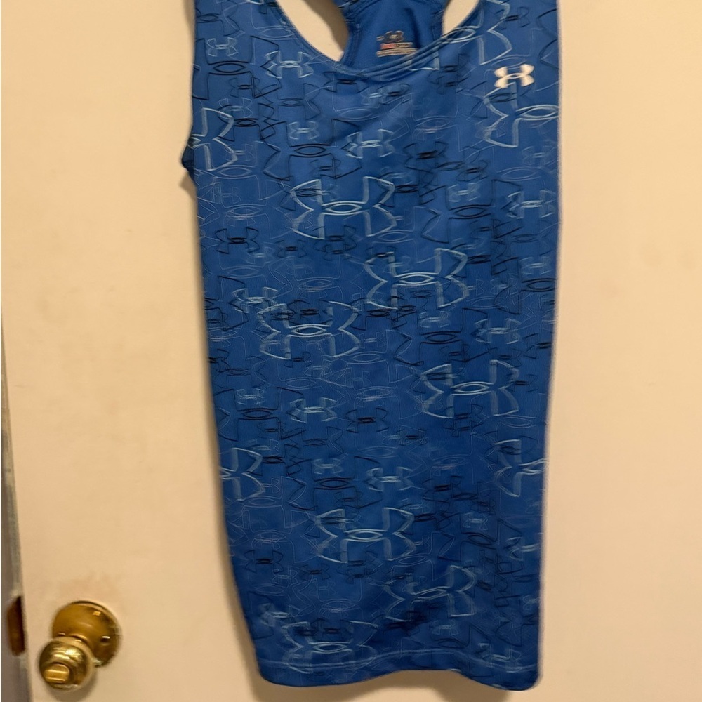 Under Armour Heat Gear Vibrant Blue Patterned Tank